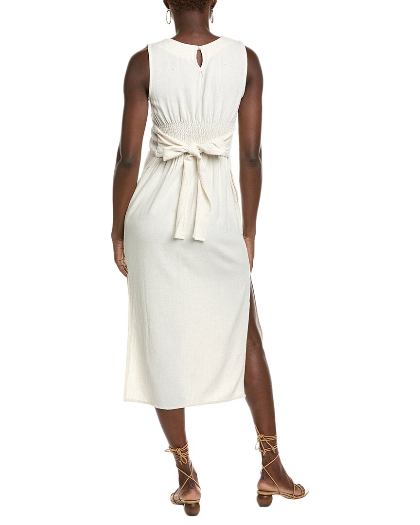 Marion Smock Slit Ribbon Maxi Dress