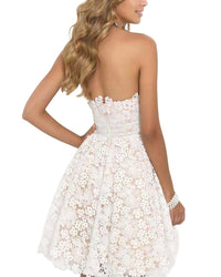 Silvia Rufino White Solid Mini Dress