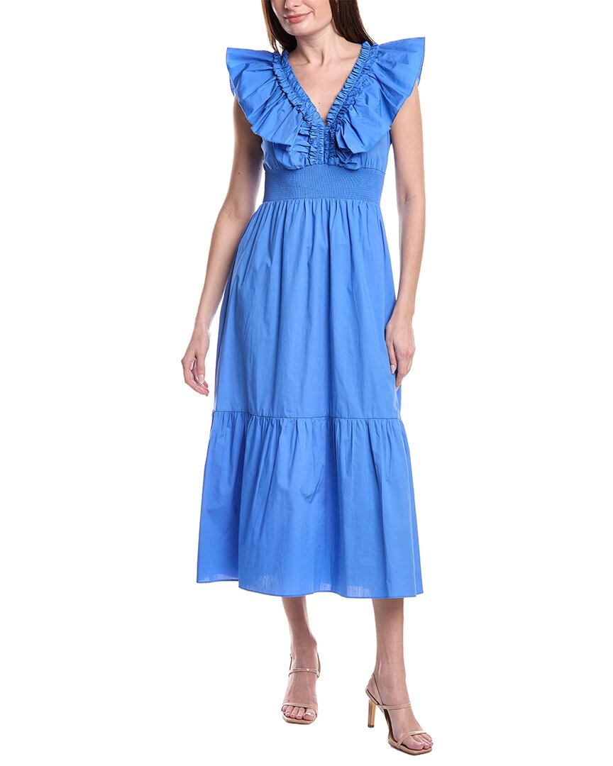 Adrianna Papell Ruffle Front Maxi Dress