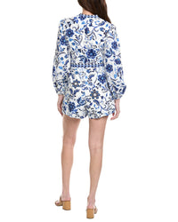 Adrianna Papell Printed Tie-Front Romper