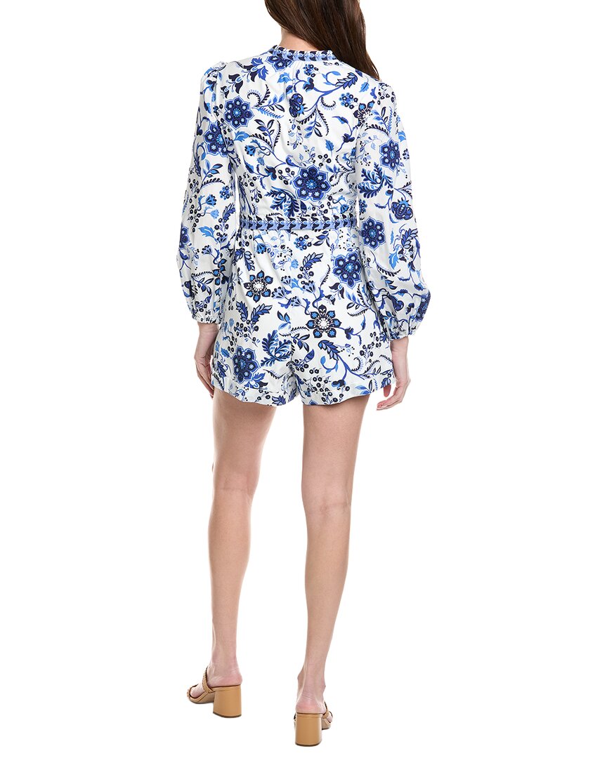 Adrianna Papell Printed Tie-Front Romper