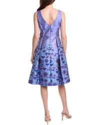 Adrianna Papell Border Jacquard Dress