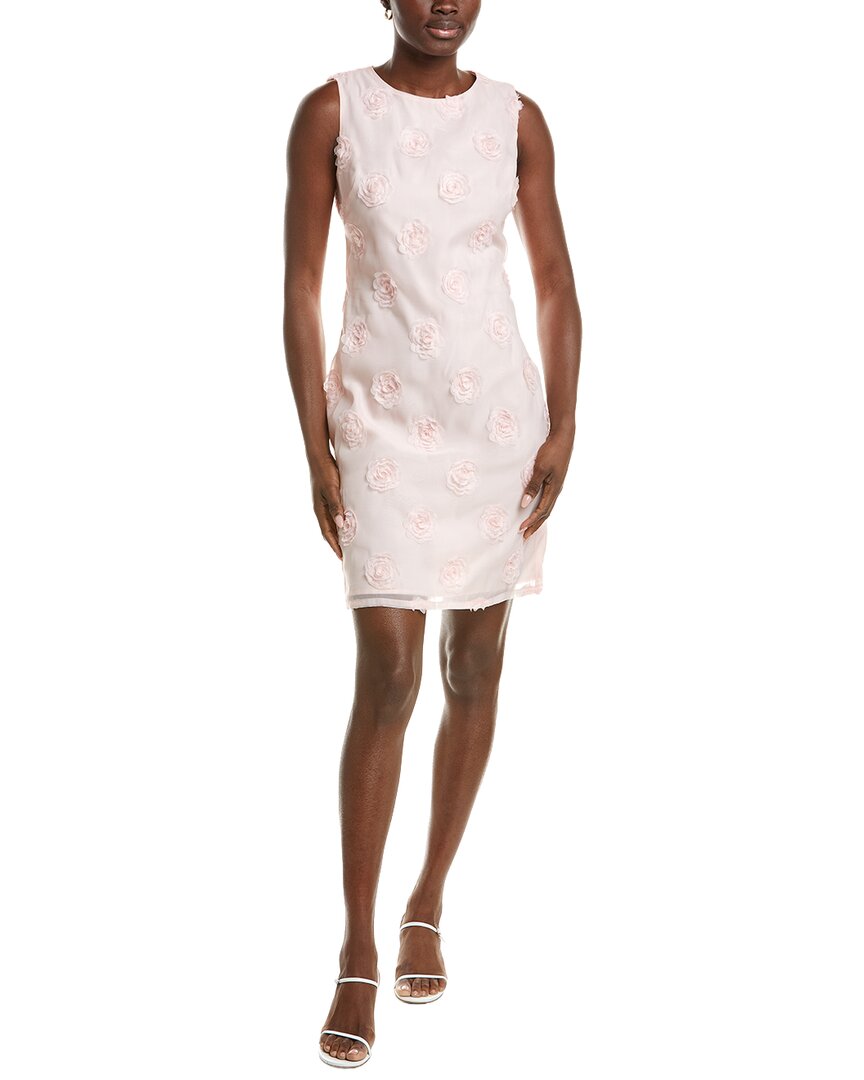 Nicole Miller Rose Applique Sheath Dress