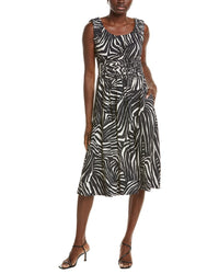 Nicole Miller Sleeveless A-Line Midi Dress