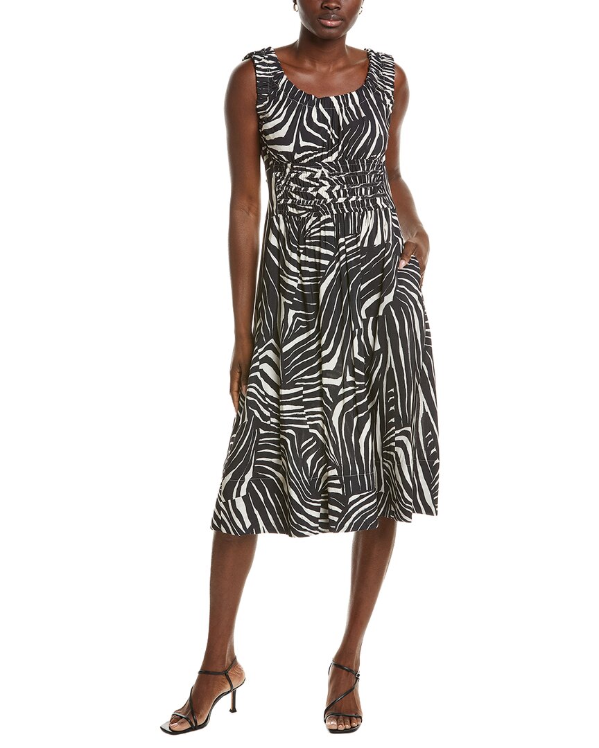 Nicole Miller Sleeveless A-Line Midi Dress