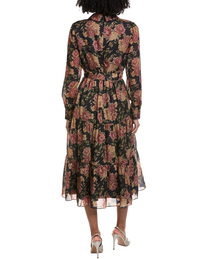 Mikael Aghal Print Midi Dress