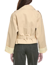 Line & Dot Alba Crop Trench Jacket