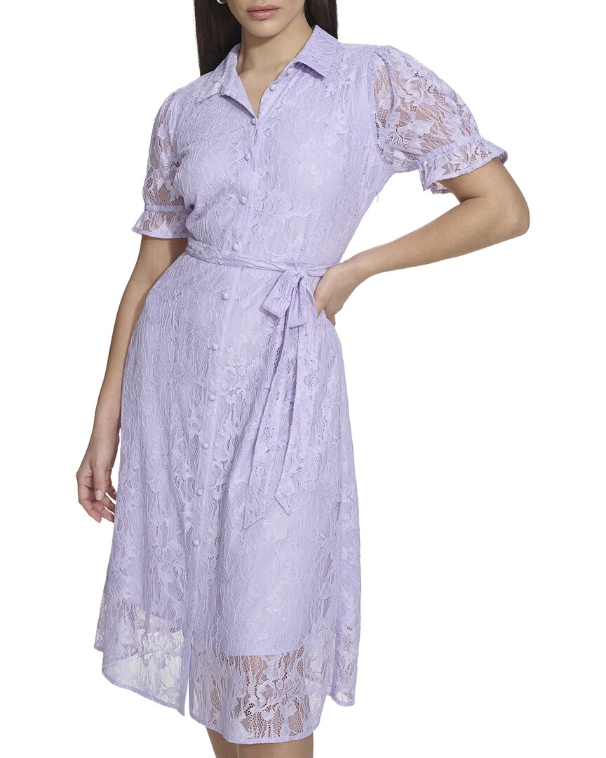Kensie Allover Floral Lace Midi Dress