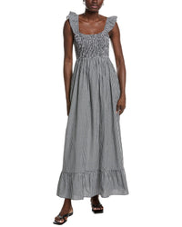 Garrie B Seersucker Midi Dress
