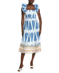 Garrie B Ruffle Midi Dress