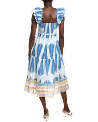 Garrie B Ruffle Midi Dress