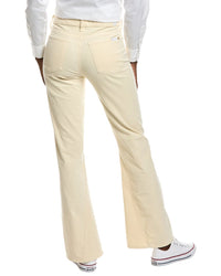 7 For All Mankind Twisted Dojo Tailorless Corduroy Eggshell Flare Leg Jean