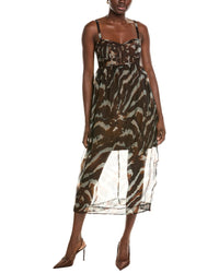 Amur Zarina Bustier Silk Maxi Dress