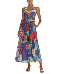 OLOEY Oloey Printed Midi Dress