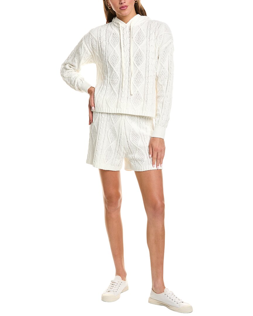 525 America 2Pc Sutton Chenille Cable Hoodie & Short Set