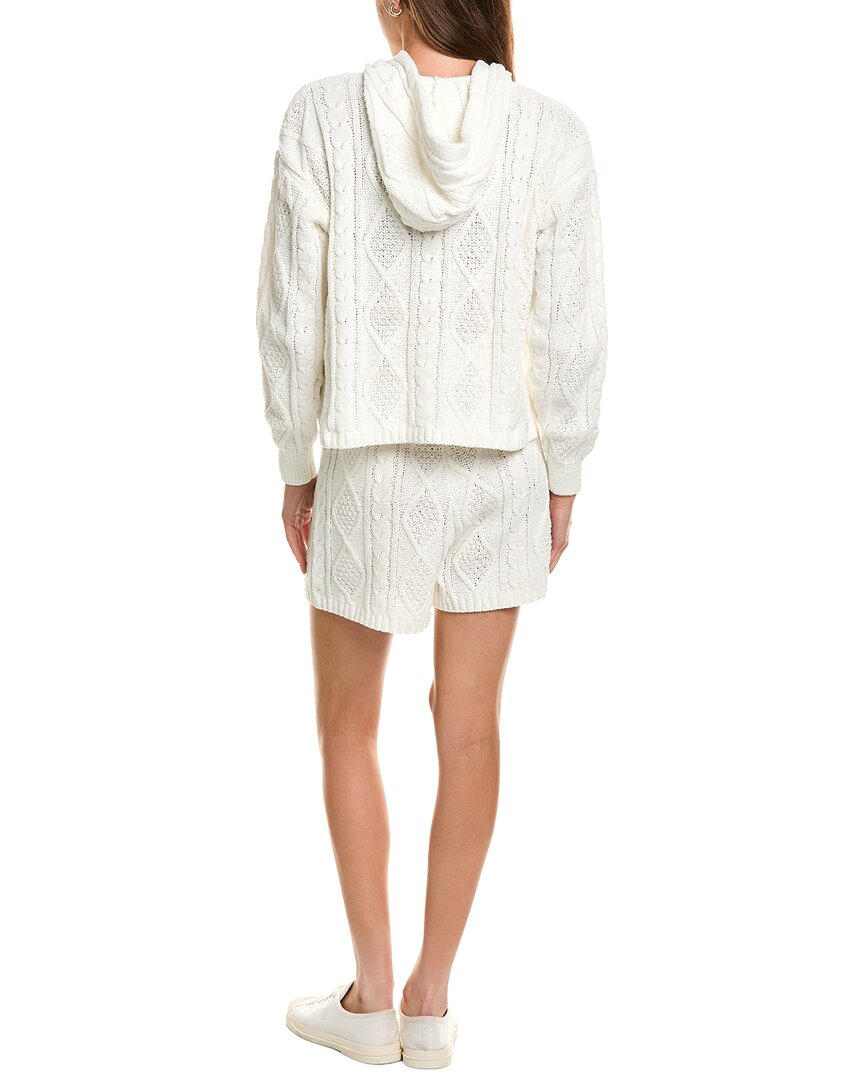 525 America 2Pc Sutton Chenille Cable Hoodie & Short Set