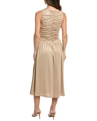 Kenneth Cole Kenneth Cole Drawstring A-Line Midi Dress