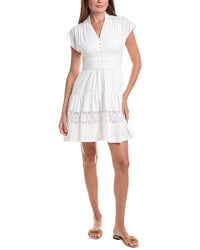 Taylor Taylor Linen-Blend Mini Dress