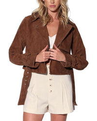 Walter Baker Rexa Suede Short Trench Coat