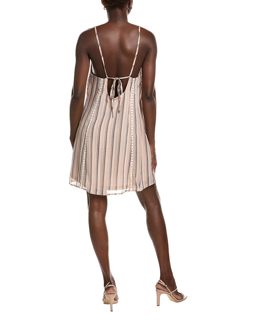 Marion Lace Trim Stripe V-Neck Dress