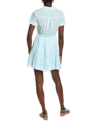 Marion Eyelet Button Down Shirt Mini Dress