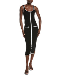 Marion Contrast Piping Ribbed Pocket Dress