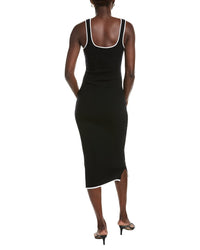 Marion Contrast Piping Ribbed Pocket Dress
