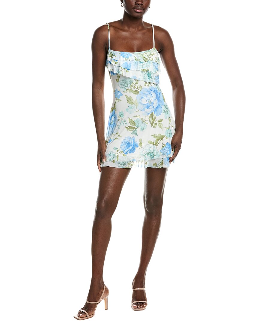 Marion Floral Print Mesh Mini Dress