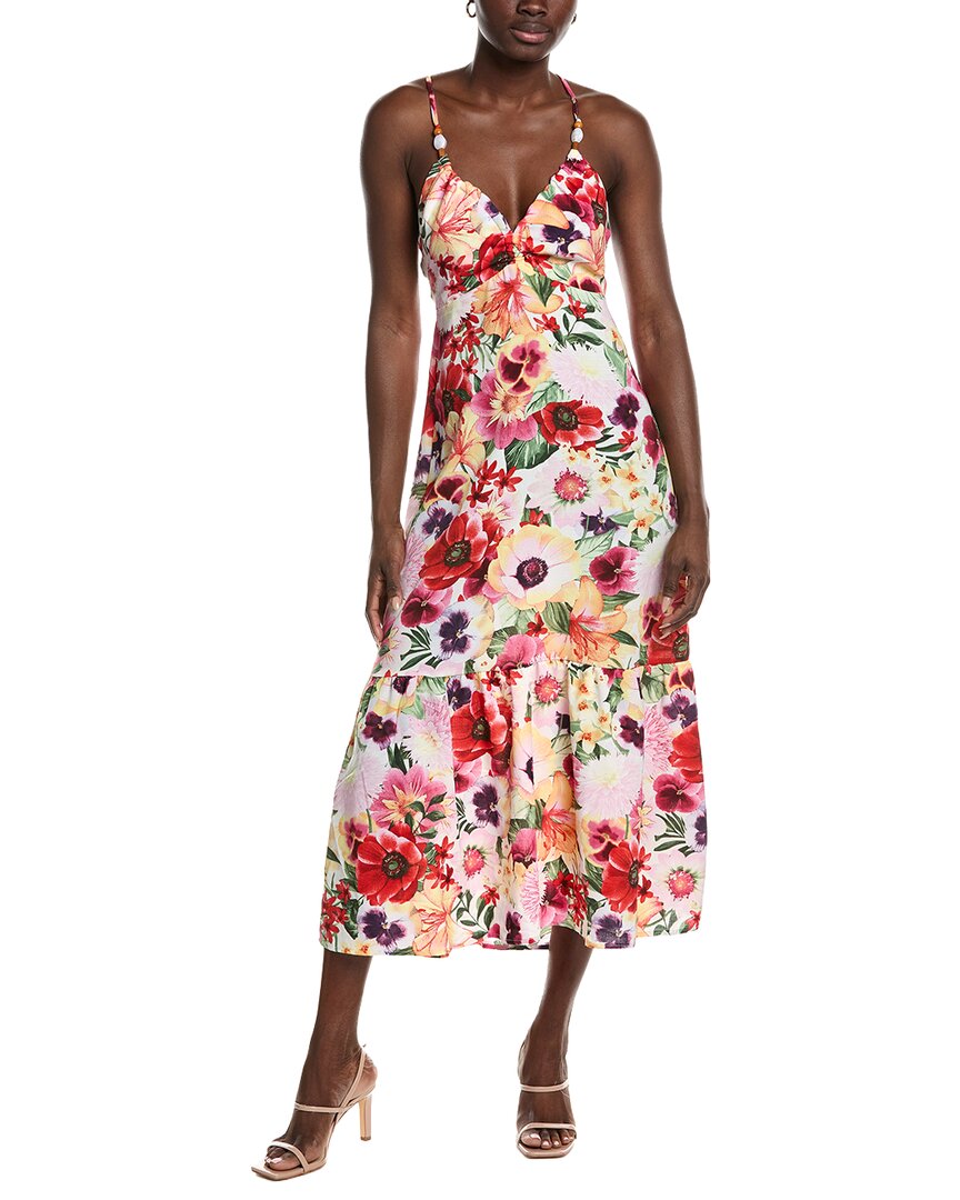 Marion Floral Cross Back Beaded Dress
