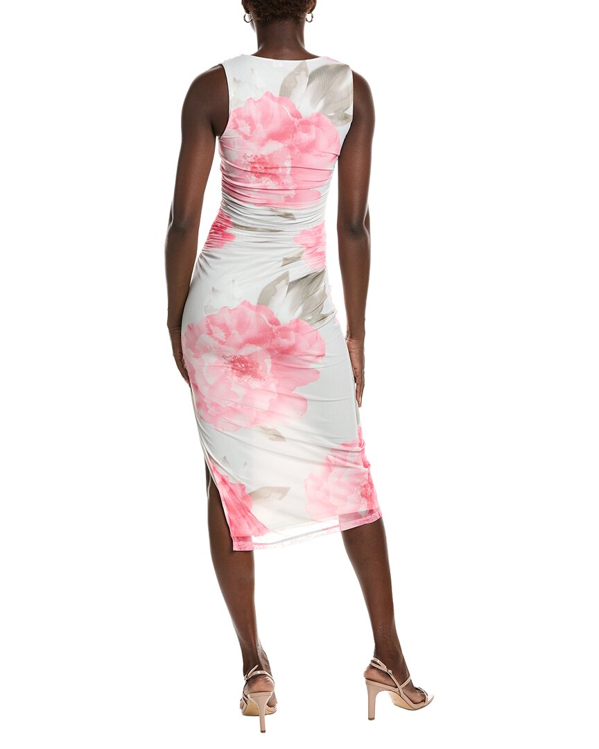 MARION Marion Floral Mesh Ruched Dress