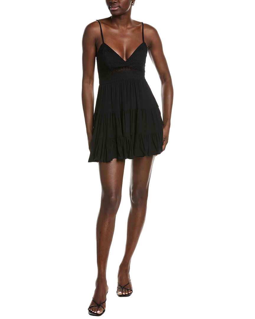 Marion A-Line Crocheted Weave Textured Dress