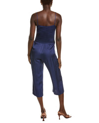 Chaser Button Front Cropped Cami Jumpsuit