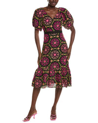Sam Edelman Sam Edelman Regalia Eyelet Puff Sleeve Midi Dress