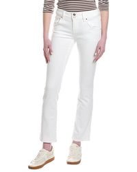 Hudson Jeans Petite Beth Mid-Rise White Baby Boot Jean