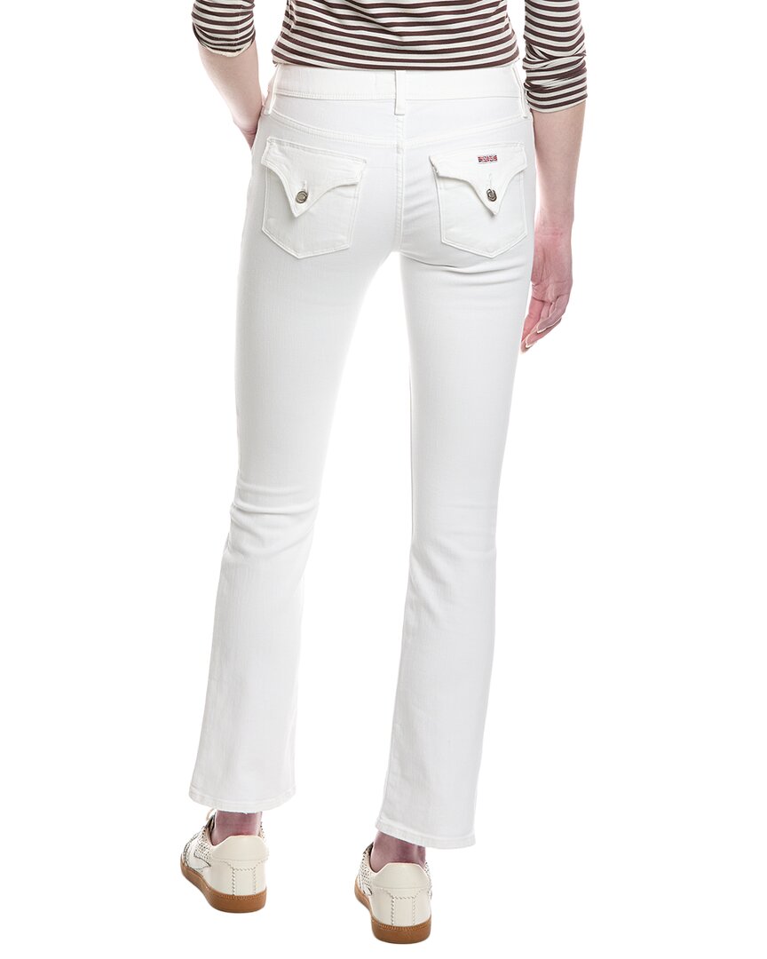 Hudson Jeans Petite Beth Mid-Rise White Baby Boot Jean