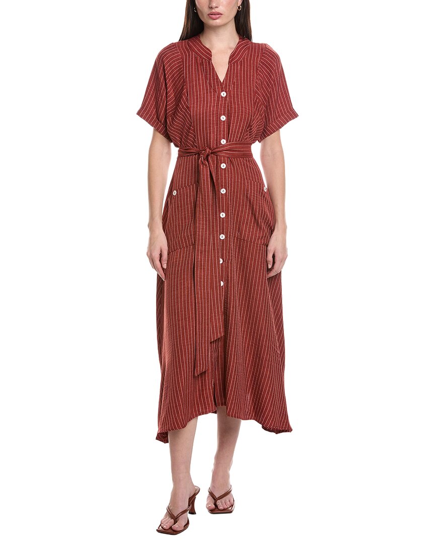 Maison Tara Stripe Midi Dress