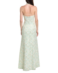 Maison Tara Jacquard Metallic Maxi Dress