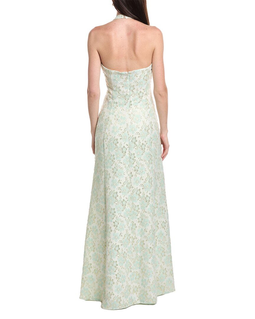 Maison Tara Jacquard Metallic Maxi Dress