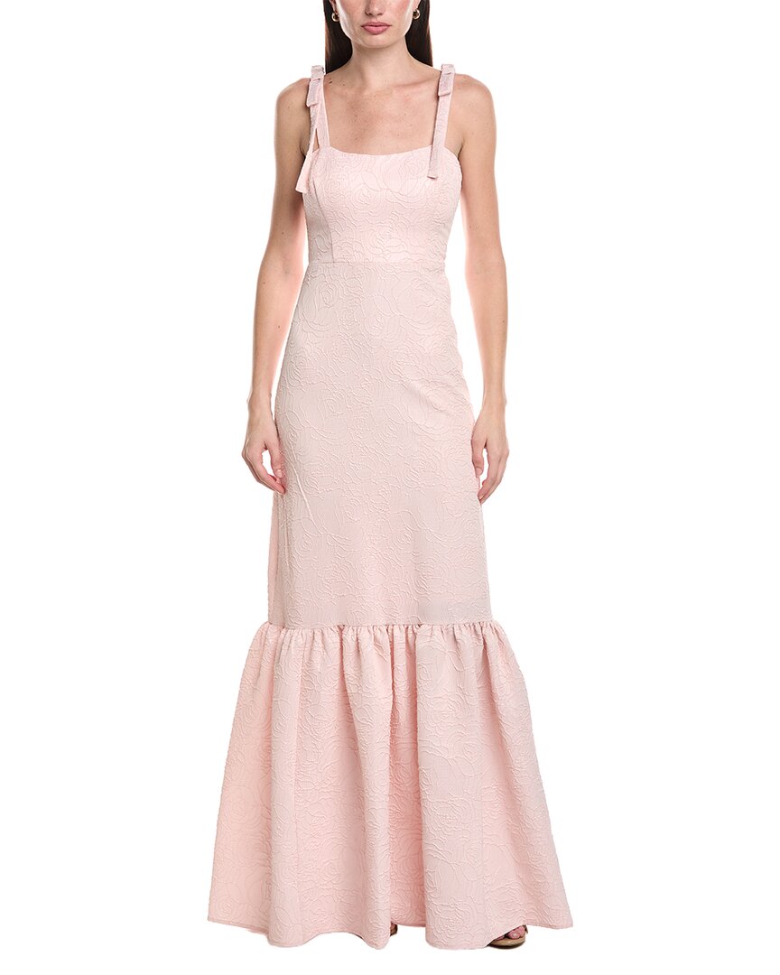 Maison Tara Jacquard Lurex Maxi Dress