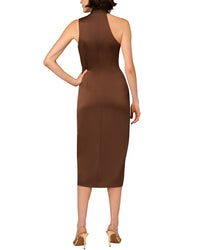 Aidan Mattox Solid Midi Dress