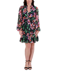 Kensie Printed Heavy Lace Mini Dress