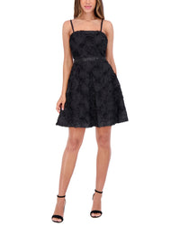 Kensie Soutache/Matte Satin Mini Dress