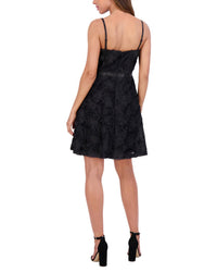 Kensie Soutache/Matte Satin Mini Dress
