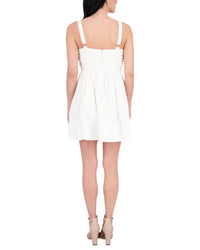 Kensie Solid 3D Flower Mini Dress