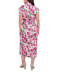 Kensie Printed Charmeuse Midi Dress