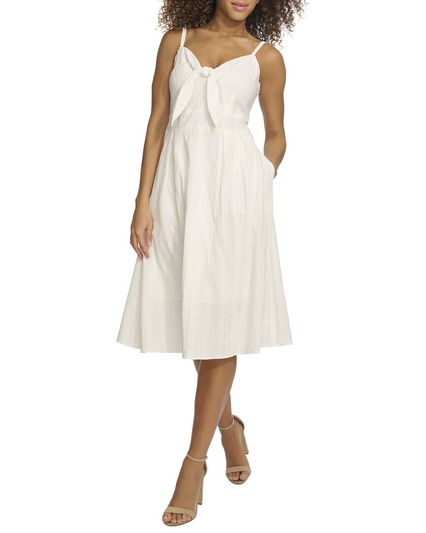 Kensie Striped Woven Midi Dress