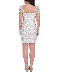 Kensie Printed Lace Mini Dress