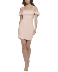 Kensie Solid Scuba Crepe Mini Dress