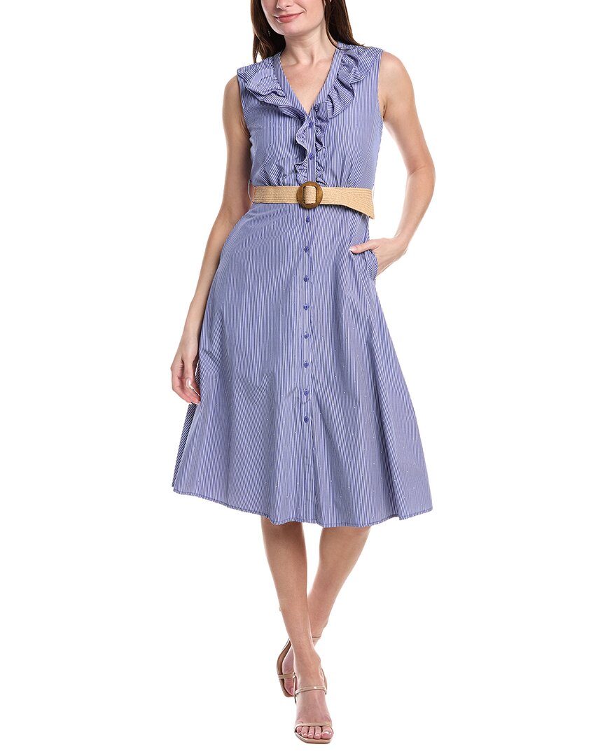 Sam Edelman Striped Jeweled Ruffle Dress