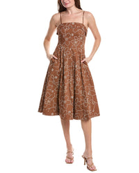 Sam Edelman Puff Embroidery Midi Dress